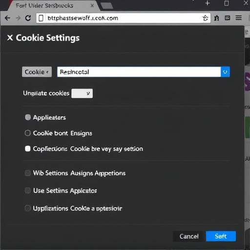 Browser Cookie Settings: A screenshot showing the cookie settings panel in a web browser.